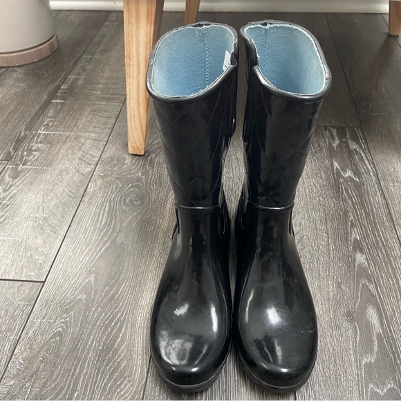 Sperry Topsider Quilted Rubber Rain Boot NELLIE women’s size 8 black - Picture 2 of 12